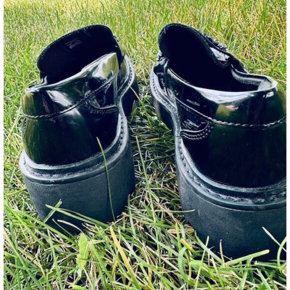 ZARA Women Platform Black Witchy Moccasins Shoes Front Rhinestones US 5.5/6-EU36 - Picture 3 of 5